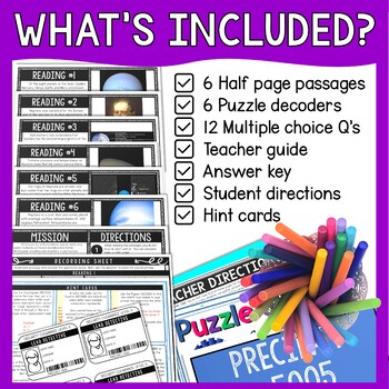 Planet Neptune Reading Comprehension and Puzzle Escape Room - Solar System - Image 2