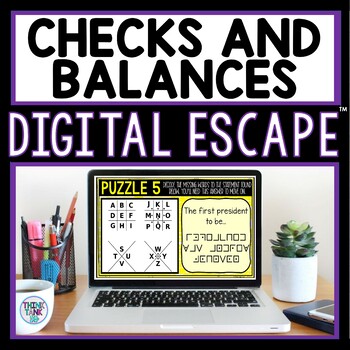 Checks and Balances DIGITAL 360 Escape Room - Branches of Government