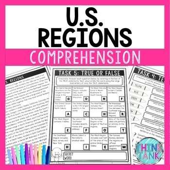 Regions of the United States Comprehension Challenge - Close Reading
