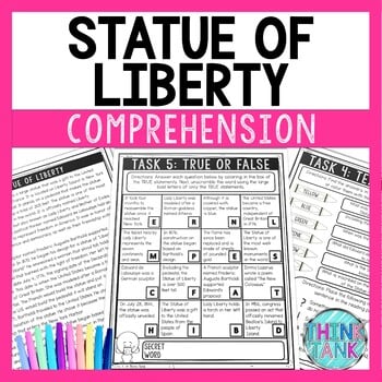 Statue of Liberty Comprehension Challenge - Close Reading - US Landmarks