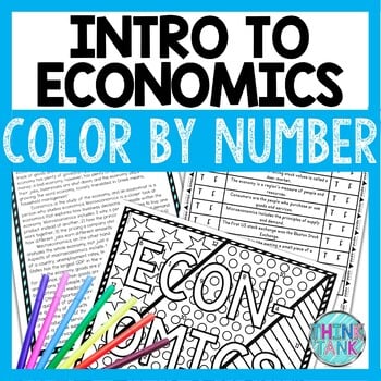 Intro to Economics Color by Number, Reading Passage and Text Marking