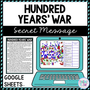Hundred Years' War Secret Message Activity for Google Sheets™