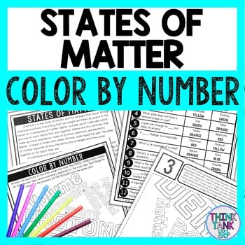 States of Matter Color by Number - Close Reading & Text Marking