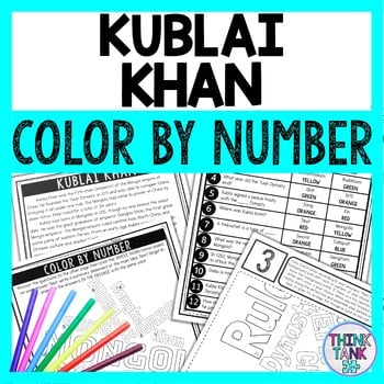 Kublai Khan Color by Number - Close Reading & Text Marking - Ancient China