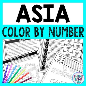 Asia Color by Number - Close Reading & Text Marking