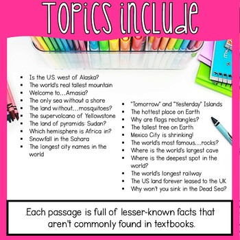 Strange Geography Article of the Day-Bellringers-Reading Comprehension Passages - Image 4