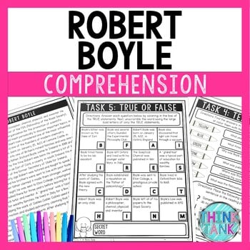 Robert Boyle Comprehension Challenge - Close Reading - Chemistry