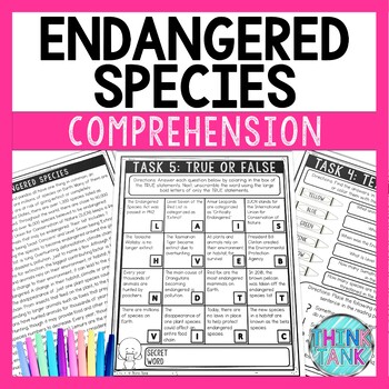 Endangered Species Comprehension Challenge - Close Reading