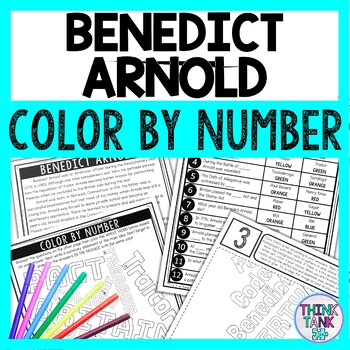 Benedict Arnold Color by Number - Close Reading & Text Marking