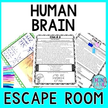 Human Brain ESCAPE ROOM Activity - Reading Comprehension - Nervous System