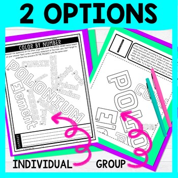 Marie Curie Color by Number - Close Reading & Text Marking - Science - Image 3