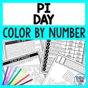 Pi Day Color by Number - Close Reading & Text Marking - March 14th