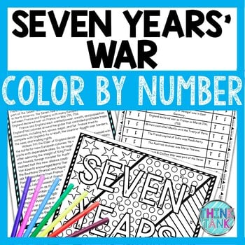 Seven Years' War Color by Number, Reading Passage and Text Marking