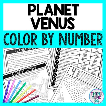 Planet Venus Color by Number - Close Reading & Text Marking - Solar System