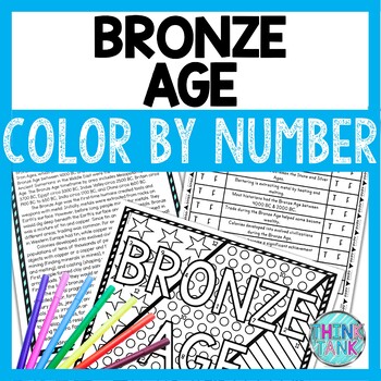Bronze Age Color by Number, Reading Passage and Text Marking - Ancient History