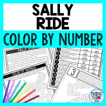 Sally Ride Color by Number - Close Reading & Text Marking - NASA
