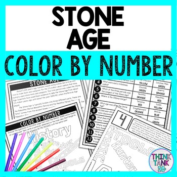 Stone Age Color by Number - Close Reading & Text Marking