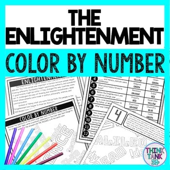Enlightenment Color by Number - Close Reading & Text Marking