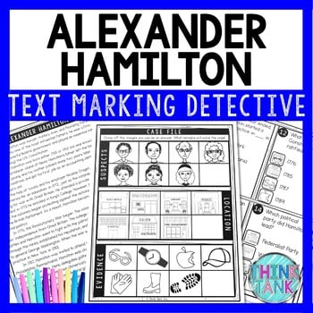 Alexander Hamilton Text Marking Detective Mystery - Reading Passage