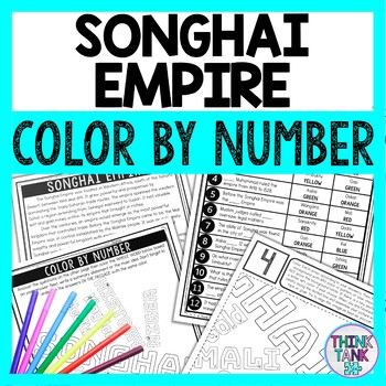 Songhai Empire Color by Number - Close Reading & Text Marking - Ancient History