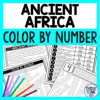 Ancient Africa Color by Number - Close Reading & Text Marking