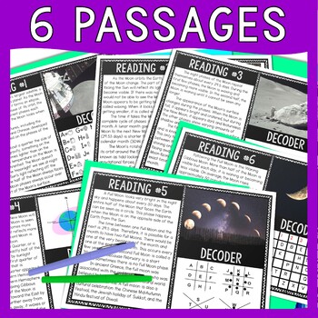 Moon Phases Reading Comprehension and Puzzle Escape Room - Earth Science - Image 2