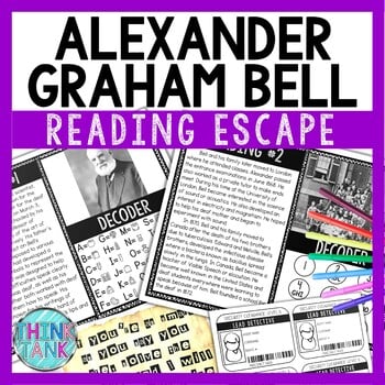 Alexander Graham Bell Reading Comprehension and Puzzle Escape Room