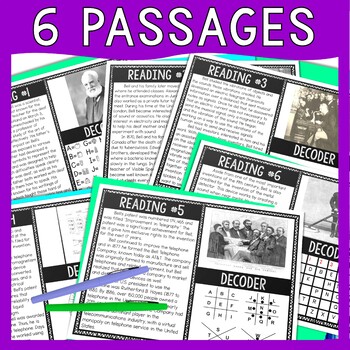 Alexander Graham Bell Reading Comprehension and Puzzle Escape Room - Image 2