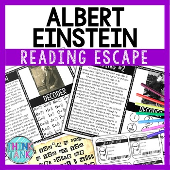 Albert Einstein Reading Comprehension and Puzzle Escape Room - Physics
