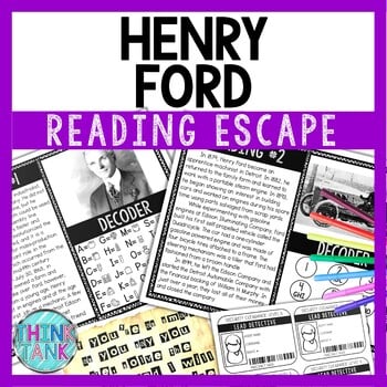 Henry Ford Reading Comprehension and Puzzle Escape Room