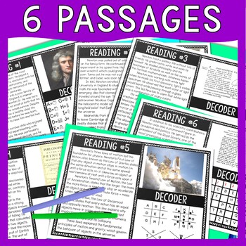 Isaac Newton Reading Comprehension and Puzzle Escape Room - Image 2