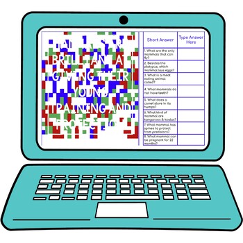 Mammals Secret Message Activity for Google Sheets™ - Image 2