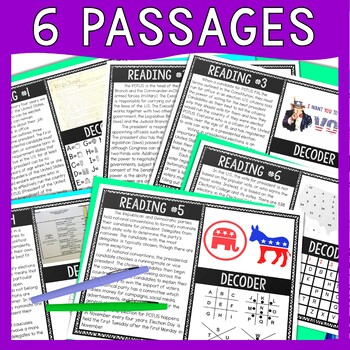Presidential Elections Reading Comprehension and Puzzle Escape Room - Image 2