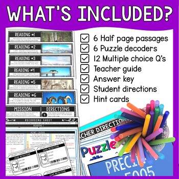 National Parks Reading Comprehension and Puzzle Escape Room - Geography - Image 3