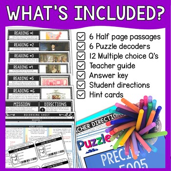 Betsy Ross Reading Comprehension and Puzzle Escape Room - American Flag - Image 3