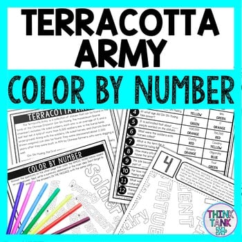 Terracotta Army Color by Number - Close Reading & Text Marking - Ancient China