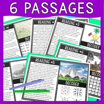 Asia Reading Comprehension and Puzzle Escape Room - World Geography - Image 2