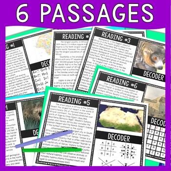 Africa Reading Comprehension and Puzzle Escape Room - World Geography - Image 2