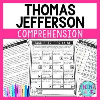 Thomas Jefferson Comprehension Challenge - Close Reading