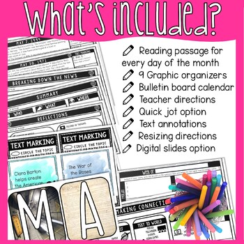 MAY On This Day History Reading Passages and Bulletin Board - Nonfiction - Image 2