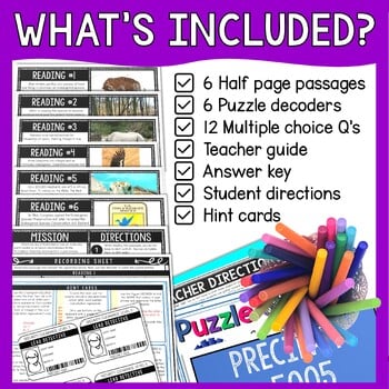 Endangered Species Reading Comprehension and Puzzle Escape Room - Image 3