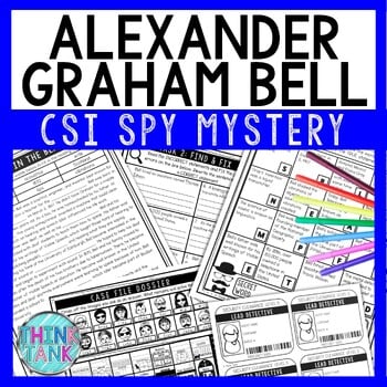 Alexander Graham Bell Reading Comprehension CSI Spy Mystery - Close Reading