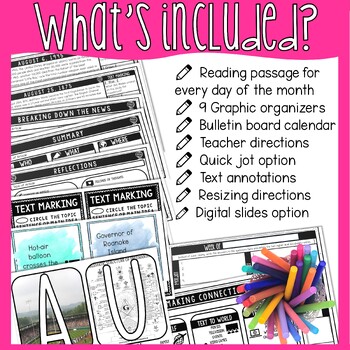 AUGUST On This Day History Reading Passages and Bulletin Board - Nonfiction - Image 2
