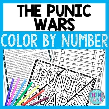 The Punic Wars Color by Number, Reading Passage and Text Marking