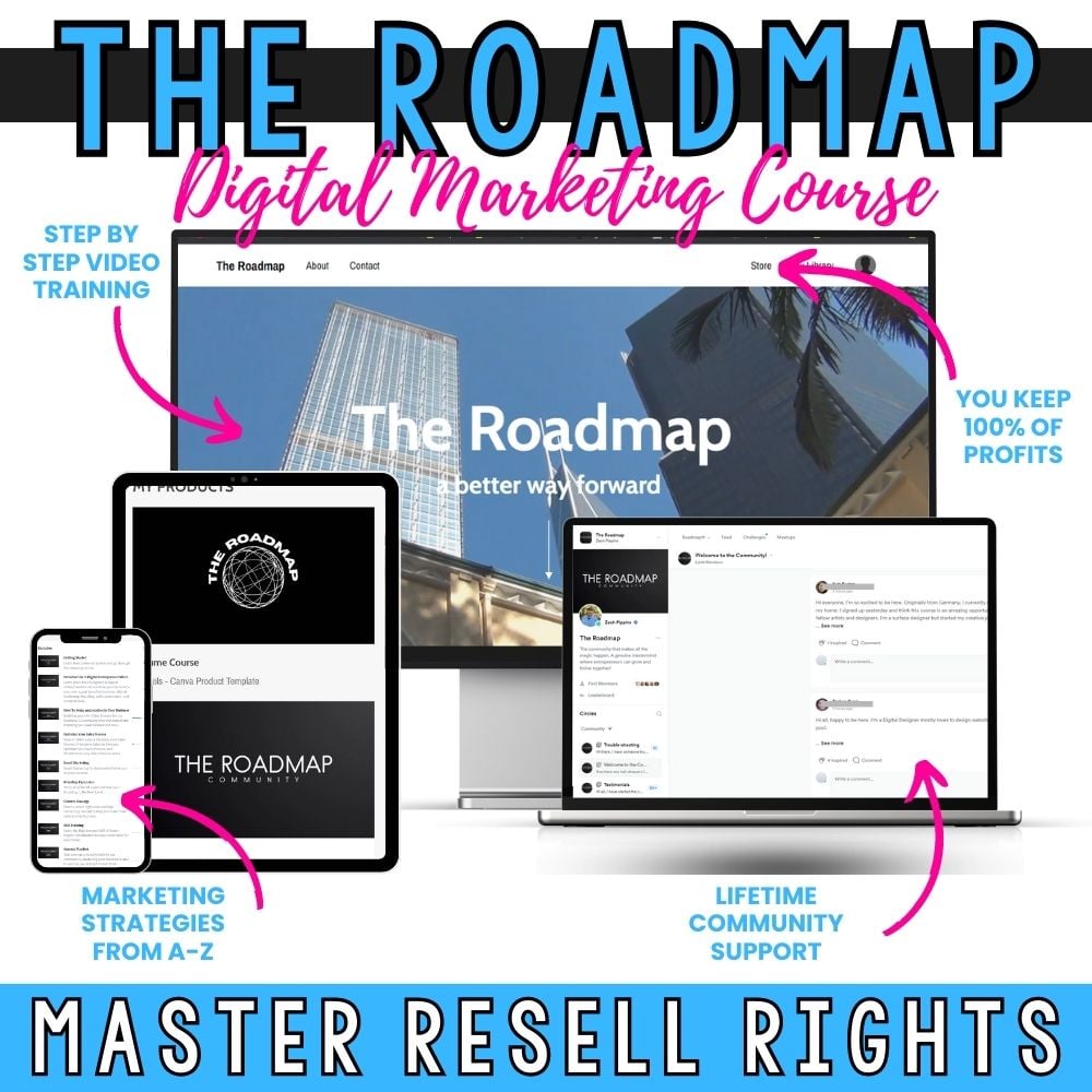 Roadmap Digital Marketing Course with Master Resell Rights