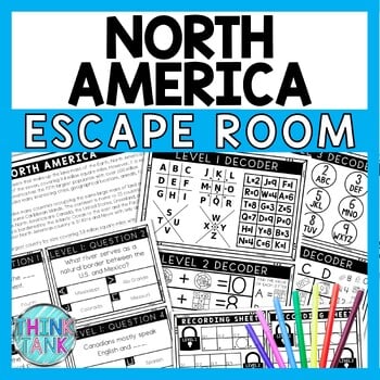 North America Escape Room - Task Cards - Reading Comprehension