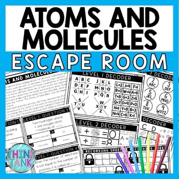Atoms and Molecules Escape Room - Task Cards - Reading Comprehension