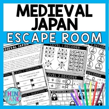 Medieval Japan Escape Room - Task Cards - Reading Comprehension