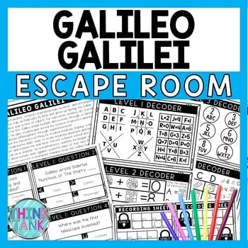 Galileo Galilei Escape Room - Task Cards - Reading Comprehension