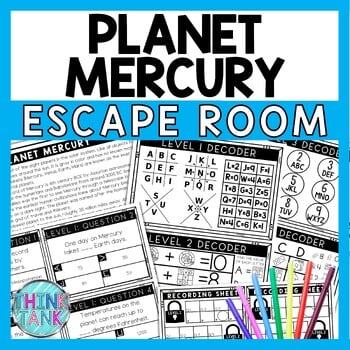 Planet Mercury Escape Room - Task Cards - Reading Comprehension